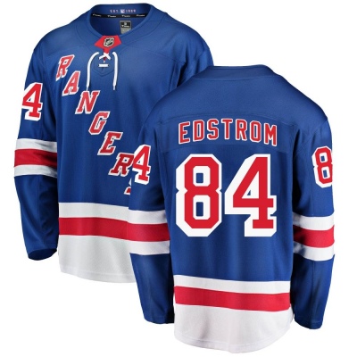 Men's Adam Edstrom New York Rangers Fanatics Branded Home Jersey - Breakaway Blue