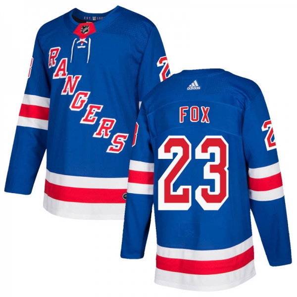Men's Adam Fox New York Rangers Adidas Home Jersey - Authentic Royal Blue