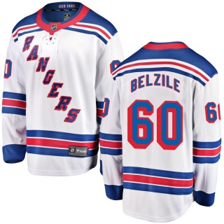 Men's Alex Belzile New York Rangers Fanatics Branded Away Jersey - Breakaway White