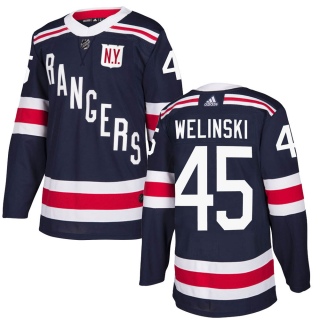 Men's Andy Welinski New York Rangers Adidas 2018 Winter Classic Home Jersey - Authentic Navy Blue