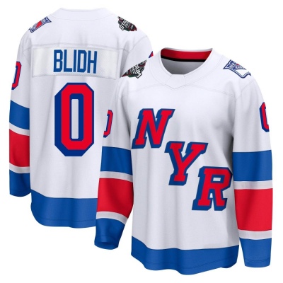 Men's Anton Blidh New York Rangers Fanatics Branded 2024 Stadium Series Jersey - Breakaway White