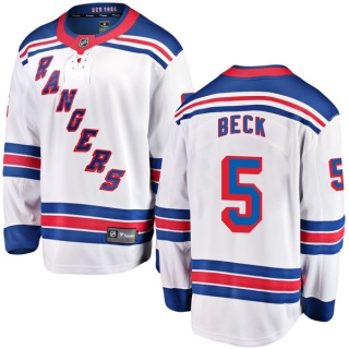 Men's Barry Beck New York Rangers Fanatics Branded Away Jersey - Breakaway White