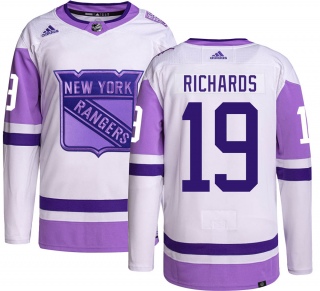 Men's Brad Richards New York Rangers Adidas Hockey Fights Cancer Jersey - Authentic