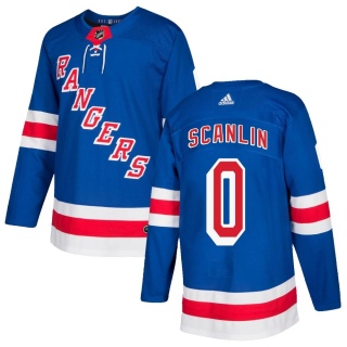 Men's Brandon Scanlin New York Rangers Adidas Home Jersey - Authentic Royal Blue