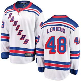 Men's Brendan Lemieux New York Rangers Fanatics Branded Away Jersey - Breakaway White