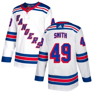 Men's C.J. Smith New York Rangers Adidas Jersey - Authentic White
