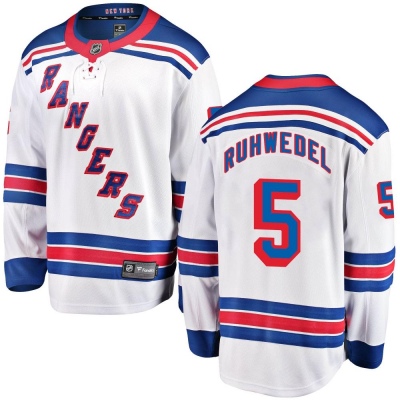 Men's Chad Ruhwedel New York Rangers Fanatics Branded Away Jersey - Breakaway White