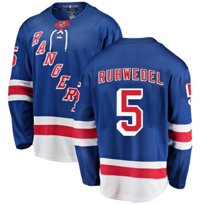 Men's Chad Ruhwedel New York Rangers Fanatics Branded Home Jersey - Breakaway Blue
