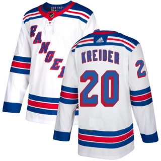 Men's Chris Kreider New York Rangers Adidas Jersey - Authentic White