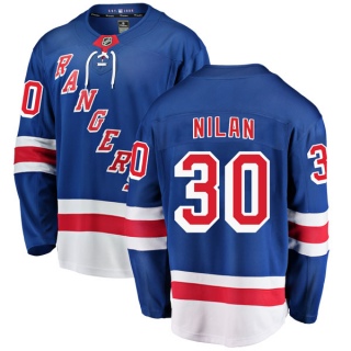 Men's Chris Nilan New York Rangers Fanatics Branded Home Jersey - Breakaway Blue