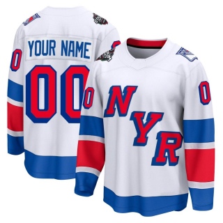 Men's Custom New York Rangers Fanatics Branded Custom 2024 Stadium Series Jersey - Breakaway White