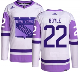 Men's Dan Boyle New York Rangers Adidas Hockey Fights Cancer Jersey - Authentic