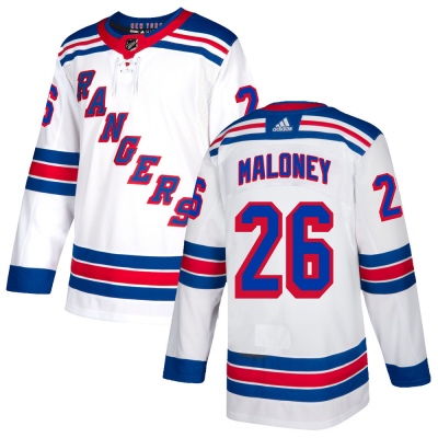 Men's Dave Maloney New York Rangers Adidas Jersey - Authentic White