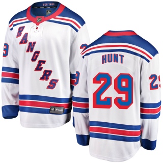 Men's Dryden Hunt New York Rangers Fanatics Branded Away Jersey - Breakaway White