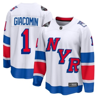 Men's Eddie Giacomin New York Rangers Fanatics Branded 2024 Stadium Series Jersey - Breakaway White