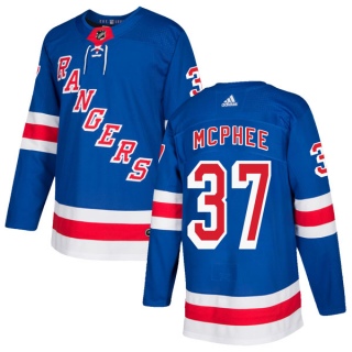 Men's George Mcphee New York Rangers Adidas Home Jersey - Authentic Royal Blue