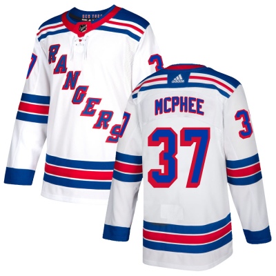 Men's George Mcphee New York Rangers Adidas Jersey - Authentic White