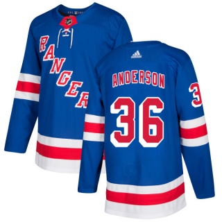 Men's Glenn Anderson New York Rangers Adidas Jersey - Authentic Royal