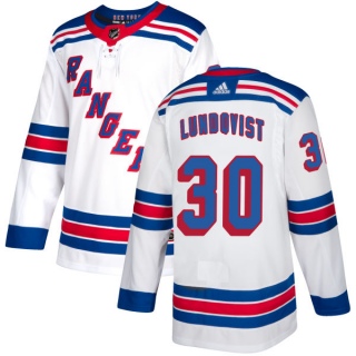 Men's Henrik Lundqvist New York Rangers Adidas Jersey - Authentic White