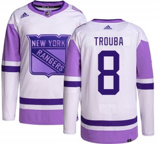Men's Jacob Trouba New York Rangers Adidas Hockey Fights Cancer Jersey - Authentic