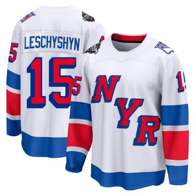 Men's Jake Leschyshyn New York Rangers Fanatics Branded 2024 Stadium Series Jersey - Breakaway White