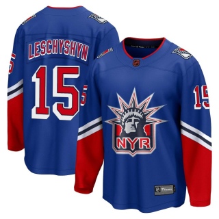 Men's Jake Leschyshyn New York Rangers Fanatics Branded Special Edition 2.0 Jersey - Breakaway Royal
