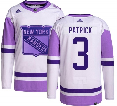Men's James Patrick New York Rangers Adidas Hockey Fights Cancer Jersey - Authentic