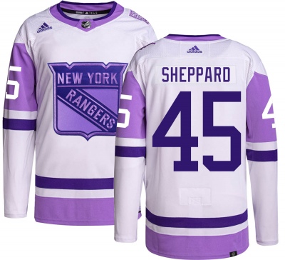 Men's James Sheppard New York Rangers Adidas Hockey Fights Cancer Jersey - Authentic