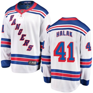 Men's Jaroslav Halak New York Rangers Fanatics Branded Away Jersey - Breakaway White