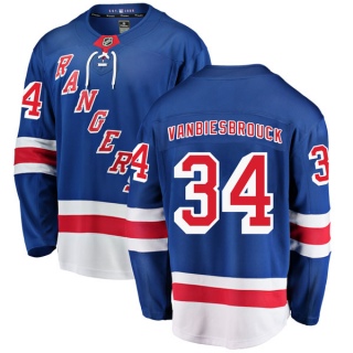 Men's John Vanbiesbrouck New York Rangers Fanatics Branded Home Jersey - Breakaway Blue