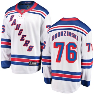 Men's Jonny Brodzinski New York Rangers Fanatics Branded Away Jersey - Breakaway White