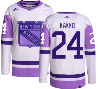 Men's Kaapo Kakko New York Rangers Adidas Hockey Fights Cancer Jersey - Authentic