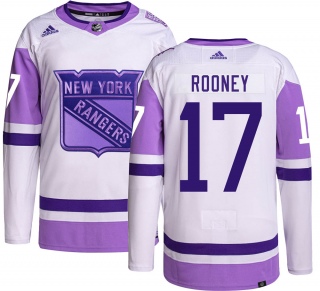 Men's Kevin Rooney New York Rangers Adidas Hockey Fights Cancer Jersey - Authentic