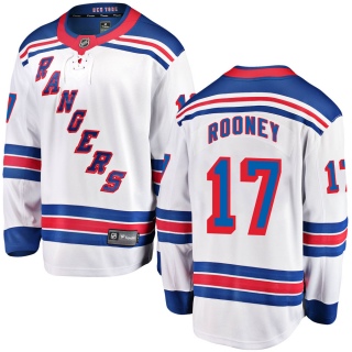 Men's Kevin Rooney New York Rangers Fanatics Branded Away Jersey - Breakaway White