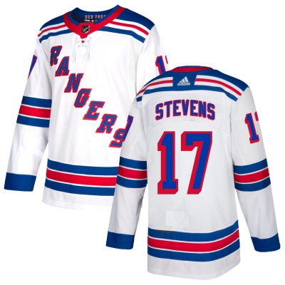 Men's Kevin Stevens New York Rangers Adidas Jersey - Authentic White