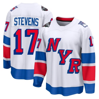 Men's Kevin Stevens New York Rangers Fanatics Branded 2024 Stadium Series Jersey - Breakaway White