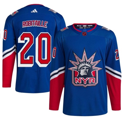 Men's Luc Robitaille New York Rangers Adidas Reverse Retro 2.0 Jersey - Authentic Royal