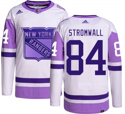 Men's Malte Stromwall New York Rangers Adidas Hockey Fights Cancer Jersey - Authentic