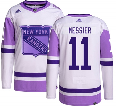 Men's Mark Messier New York Rangers Adidas Hockey Fights Cancer Jersey - Authentic