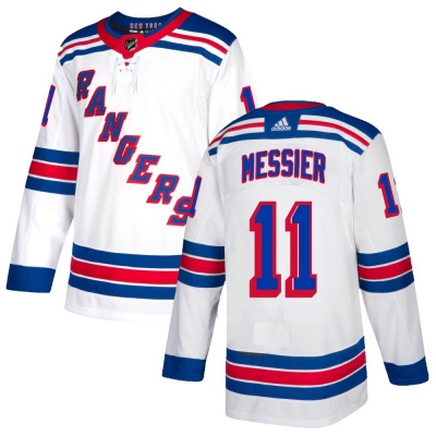 Men's Mark Messier New York Rangers Adidas Jersey - Authentic White