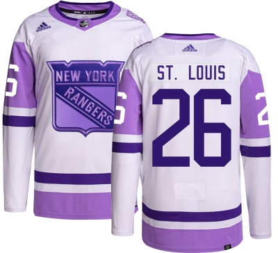 Men's Martin St. Louis New York Rangers Adidas Hockey Fights Cancer Jersey - Authentic