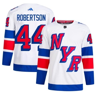 Men's Matthew Robertson New York Rangers Adidas 2024 Stadium Series Primegreen Jersey - Authentic White