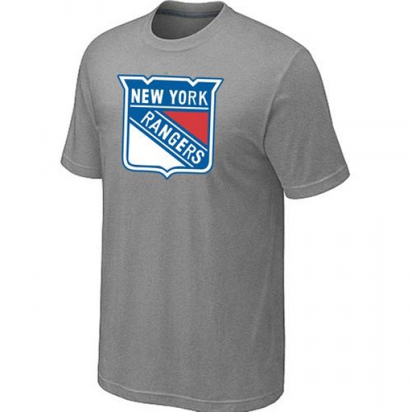Men's New York Rangers Big & Tall Logo T-Shirt - - Grey - Rangers Shop