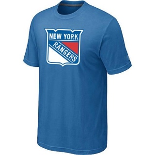 Men's New York Rangers Big & Tall Logo T-Shirt - - Light Blue
