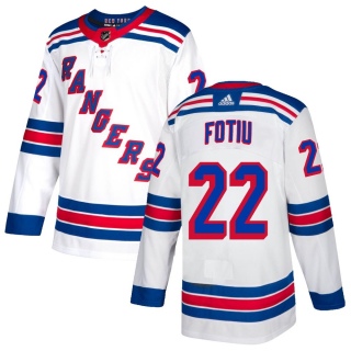 Men's Nick Fotiu New York Rangers Adidas Jersey - Authentic White