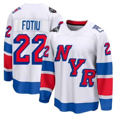 Men's Nick Fotiu New York Rangers Fanatics Branded 2024 Stadium Series Jersey - Breakaway White
