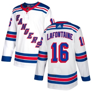 Men's Pat Lafontaine New York Rangers Adidas Jersey - Authentic White