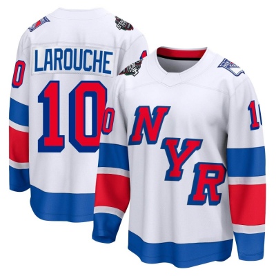 Men's Pierre Larouche New York Rangers Fanatics Branded 2024 Stadium Series Jersey - Breakaway White