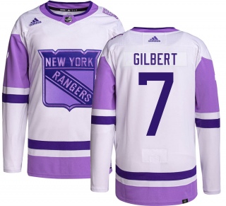 Men's Rod Gilbert New York Rangers Adidas Hockey Fights Cancer Jersey - Authentic