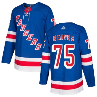 Men's Ryan Reaves New York Rangers Adidas Home Jersey - Authentic Royal Blue